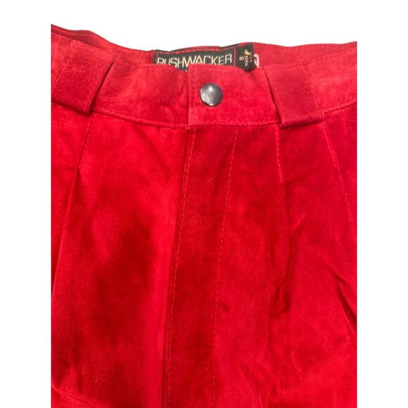 Bushwhacker USA Vintage 2-Piece Red Suede Jacket & Gaucho Short Set-New w/Tags - Picture 11 of 16